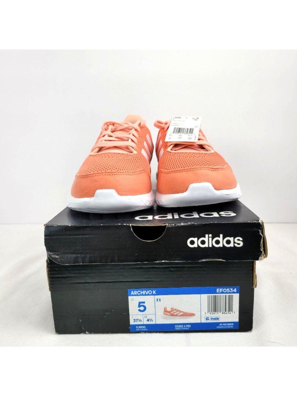 Adidas Archivo Youth Semi Coral Running Shoes US Size 5 NWT - Picture 2 of 10